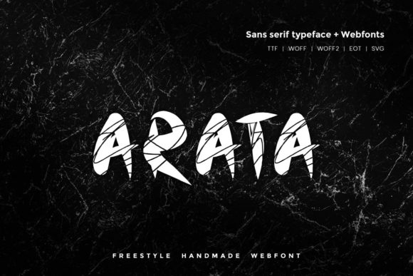 Arata Display Font for Handmade Labels & Craft Projects