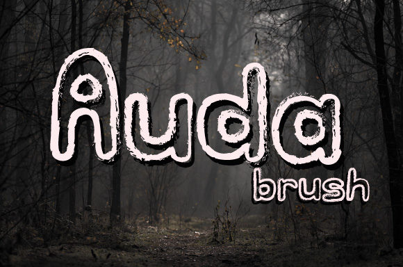 Auda: A Brush-Stroke Display Font