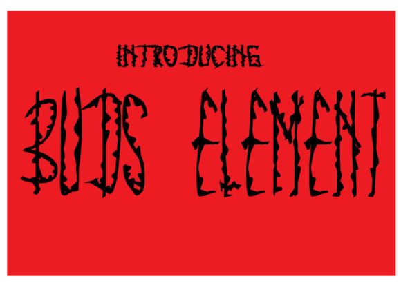 Buds Element: A Bold Typographic Choice