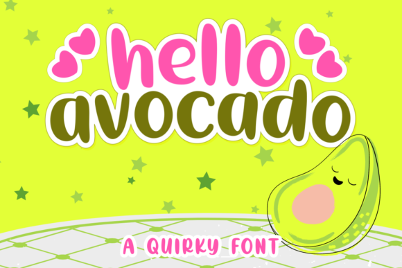Hello Avocado: A Bold & Cute Display Font for Handmade Brands