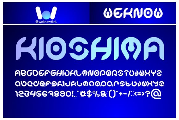 Kioshima: A Sci-Fi Display Font for Crafters